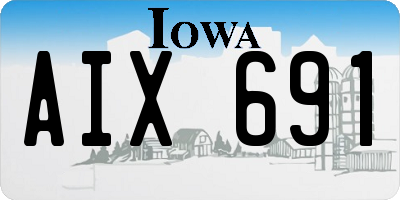 IA license plate AIX691