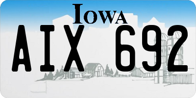 IA license plate AIX692