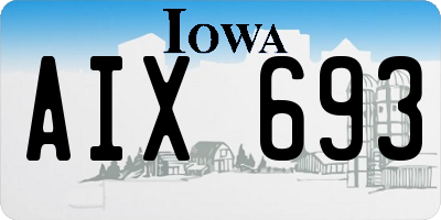 IA license plate AIX693
