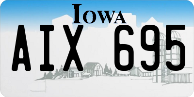 IA license plate AIX695