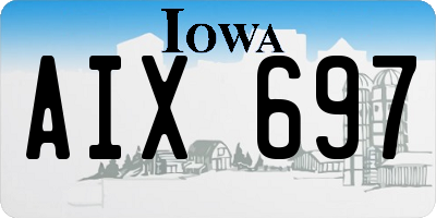 IA license plate AIX697
