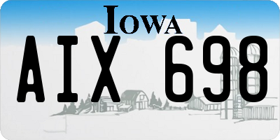 IA license plate AIX698