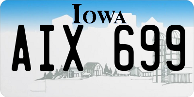 IA license plate AIX699