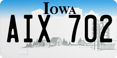 IA license plate AIX702