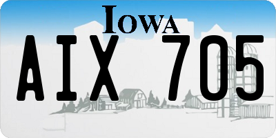 IA license plate AIX705