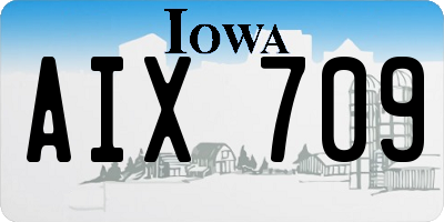 IA license plate AIX709