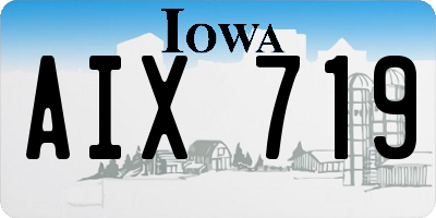 IA license plate AIX719