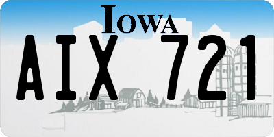 IA license plate AIX721