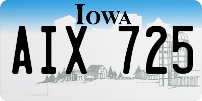 IA license plate AIX725