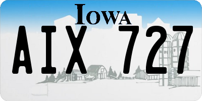 IA license plate AIX727