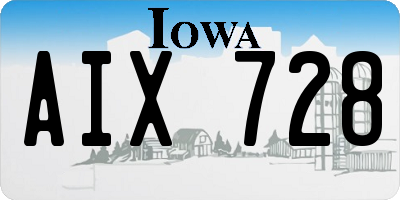 IA license plate AIX728