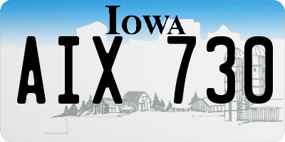 IA license plate AIX730