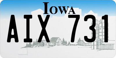 IA license plate AIX731