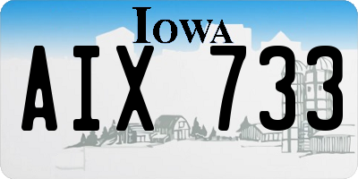 IA license plate AIX733