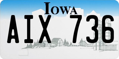 IA license plate AIX736