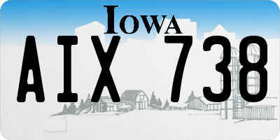 IA license plate AIX738