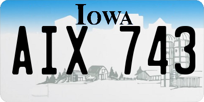 IA license plate AIX743