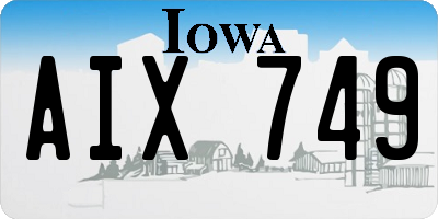 IA license plate AIX749