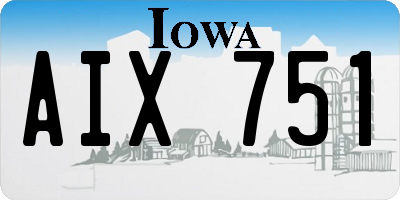 IA license plate AIX751