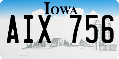 IA license plate AIX756