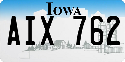 IA license plate AIX762
