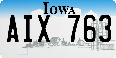 IA license plate AIX763