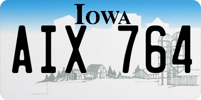 IA license plate AIX764