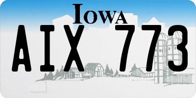 IA license plate AIX773