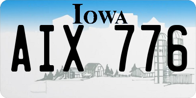 IA license plate AIX776