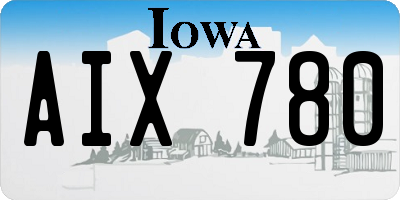 IA license plate AIX780