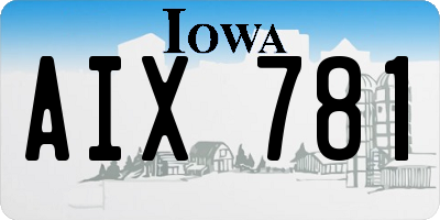 IA license plate AIX781