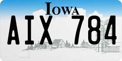 IA license plate AIX784