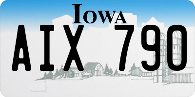 IA license plate AIX790