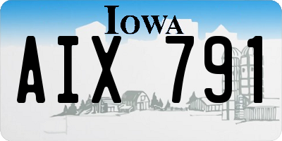 IA license plate AIX791