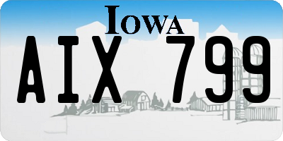 IA license plate AIX799