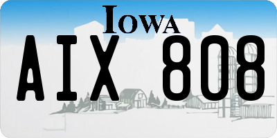 IA license plate AIX808