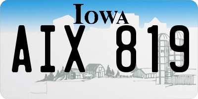 IA license plate AIX819