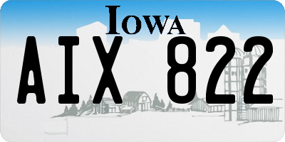 IA license plate AIX822