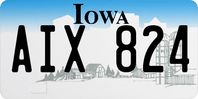 IA license plate AIX824