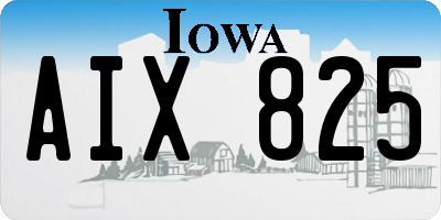IA license plate AIX825
