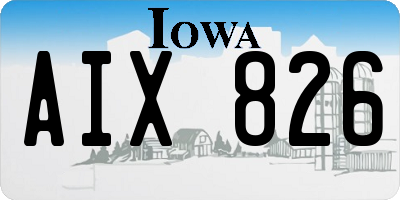 IA license plate AIX826