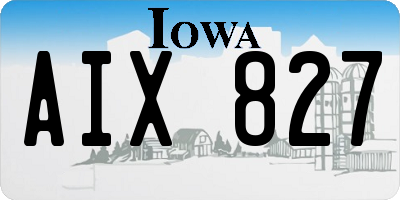 IA license plate AIX827