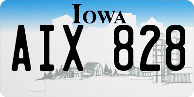 IA license plate AIX828
