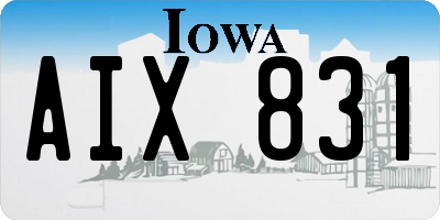 IA license plate AIX831