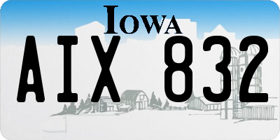 IA license plate AIX832