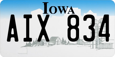 IA license plate AIX834