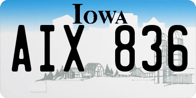 IA license plate AIX836