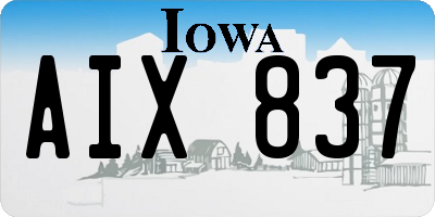 IA license plate AIX837