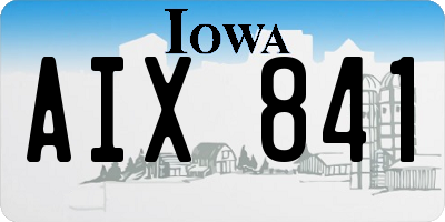 IA license plate AIX841