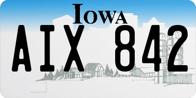 IA license plate AIX842